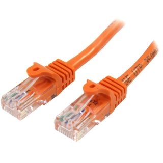 StarTech.com 0.5m Orange Cat5e Ethernet Patch Cable Snagless - 45PAT50CMOR - Featuring Snagless RJ45 Connectors - Available from SABR - StarTech.com Reseller